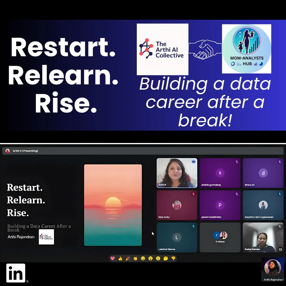 MomAnalysts Hub speaker collaboration, virtual, 2025. Building a Data Career After a Break.